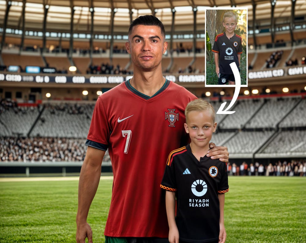 Custom Soccer Portrait with Ronaldo