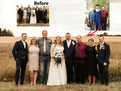 Photo Merge / Add People to Photo / Add Deceased Loved One / Family Portrait