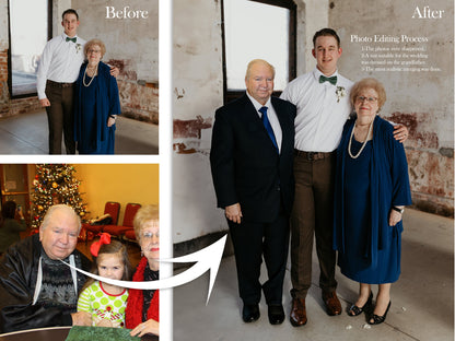 Photo Merge / Add People to Photo / Add Deceased Loved One / Family Portrait