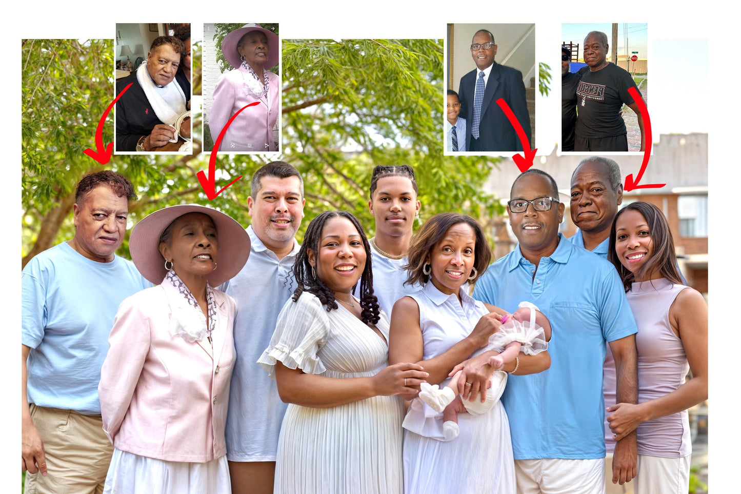 Photo Merge / Add People to Photo / Add Deceased Loved One / Family Portrait